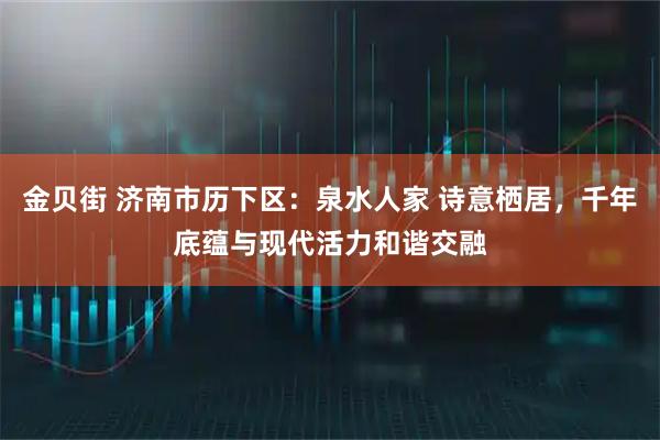 金贝街 济南市历下区：泉水人家 诗意栖居，千年底蕴与现代活力和谐交融