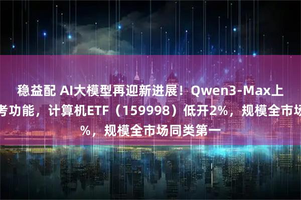 稳益配 AI大模型再迎新进展！Qwen3-Max上线深度思考功能，计算机ETF（159998）低开2%，规模全市场同类第一