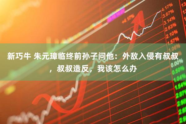 新巧牛 朱元璋临终前孙子问他：外敌入侵有叔叔，叔叔造反，我该怎么办